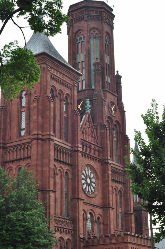 Smithsonian Castle, em Washington DC, capital dos Estados Unidos